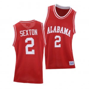 Men's Alabama Crimson Tide #2 Collin Sexton Red Throwback NCAA College Basketball Jersey 2403EIIA7